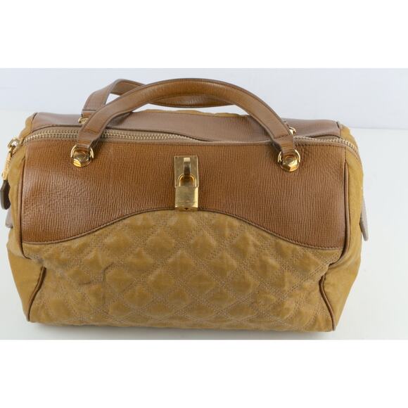 Marc Jacobs Satchel Bowler Bag Brown Leather Quilted Leather - Picture 7 of 14